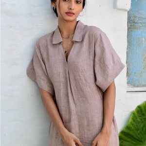 MIRTH Adelaide Caftan Mushroom Linen
Dress Size S NWT $341